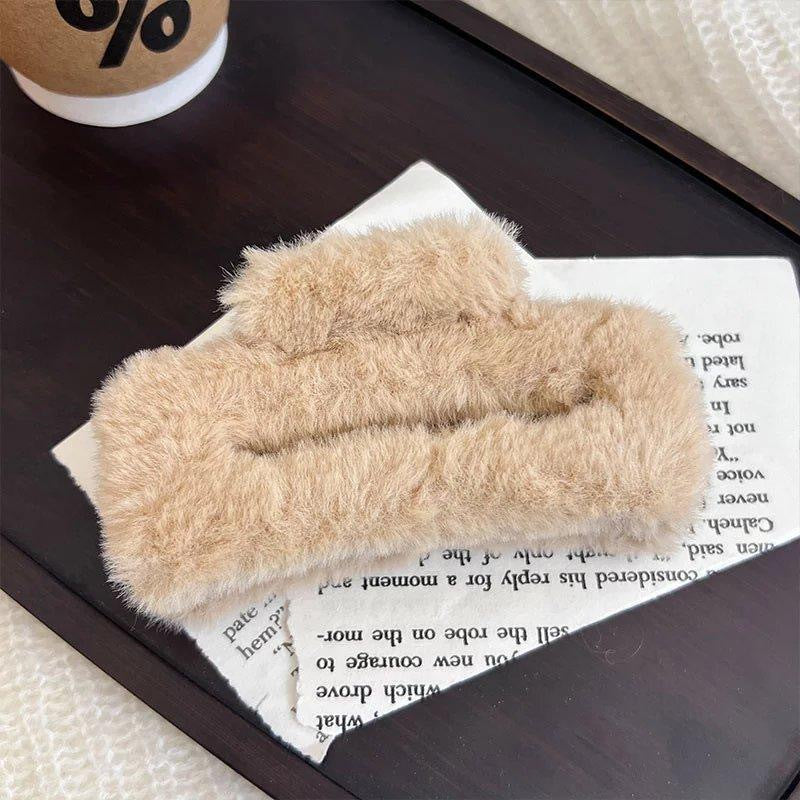 Stuffed gripper female fall and winter large hair clip classy sense ins shark clip hair volume multi-plate hair clip headwear hair accessories