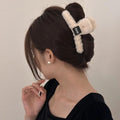 K-style letter patch wire winding stuffed gripper large hair gripper elegant shark clip hairpin classy hair clip hair accessories