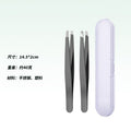Eyebrow clip, eyebrow trimming pliers, beard plucking pliers, eyebrow pliers, small tweezers, stainless steel plucking clip, flat oblique eyebrow clip