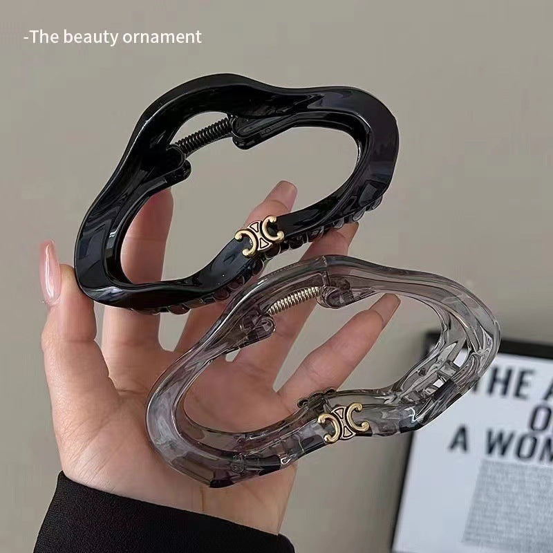 Cloud-shaped claw clip hair accessory, large size, for thick hair, acrylic hair bun clip, shark clip, high-end elegant hair clip, hair accessory