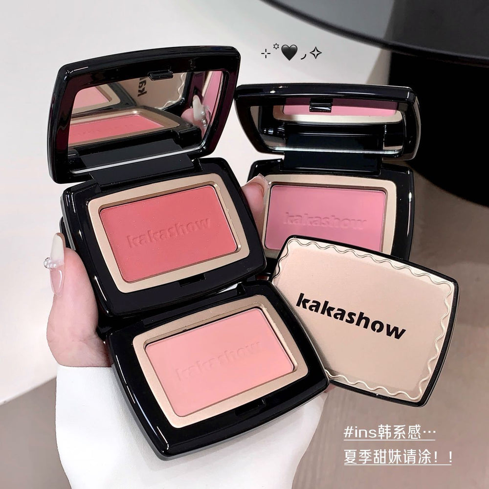 Kakashow soft matte blush - natural nude makeup, enhances complexion, adds volume, and perfects contouring