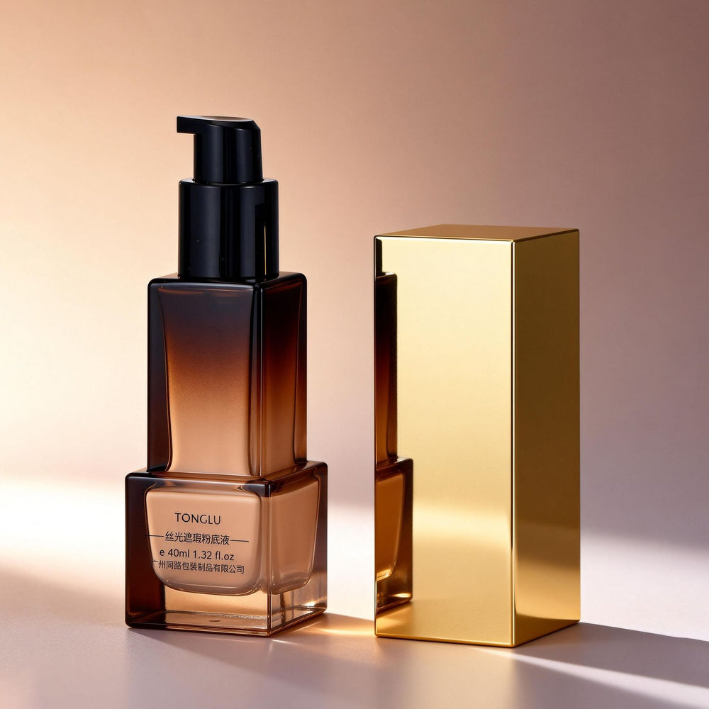 Factory oem/odm liquid foundation bottles, premium glass foundation bottles, essence cosmetic packaging materials, sample bottles