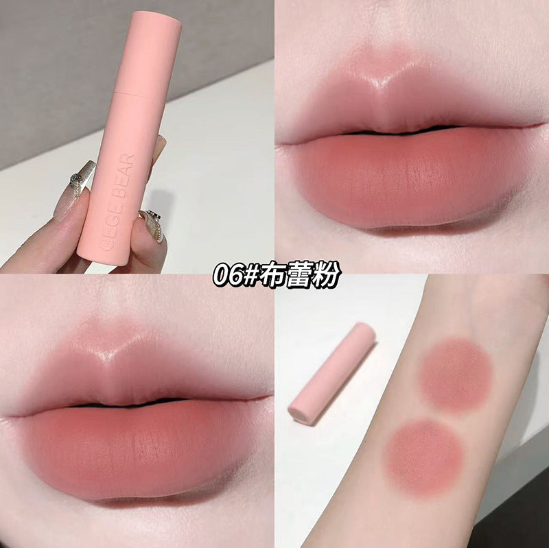 Gege bear macaron powder mist lip mud women's velvet matte matte pseudo-no-makeup fall and winter whitening lip glaze suit