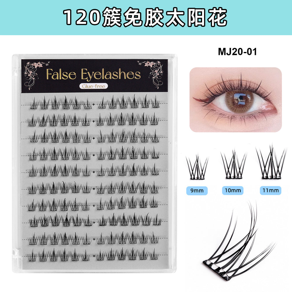 Premium european & american segmented glue-free false eyelashes - 10 rows of dense, self-adhesive, hard band lash extensions set - ready stock wholesale