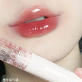 Kapavini bubble bear lip glaze for women mirror water glossy pouty lips moisturizing glass lip whitening lipstick