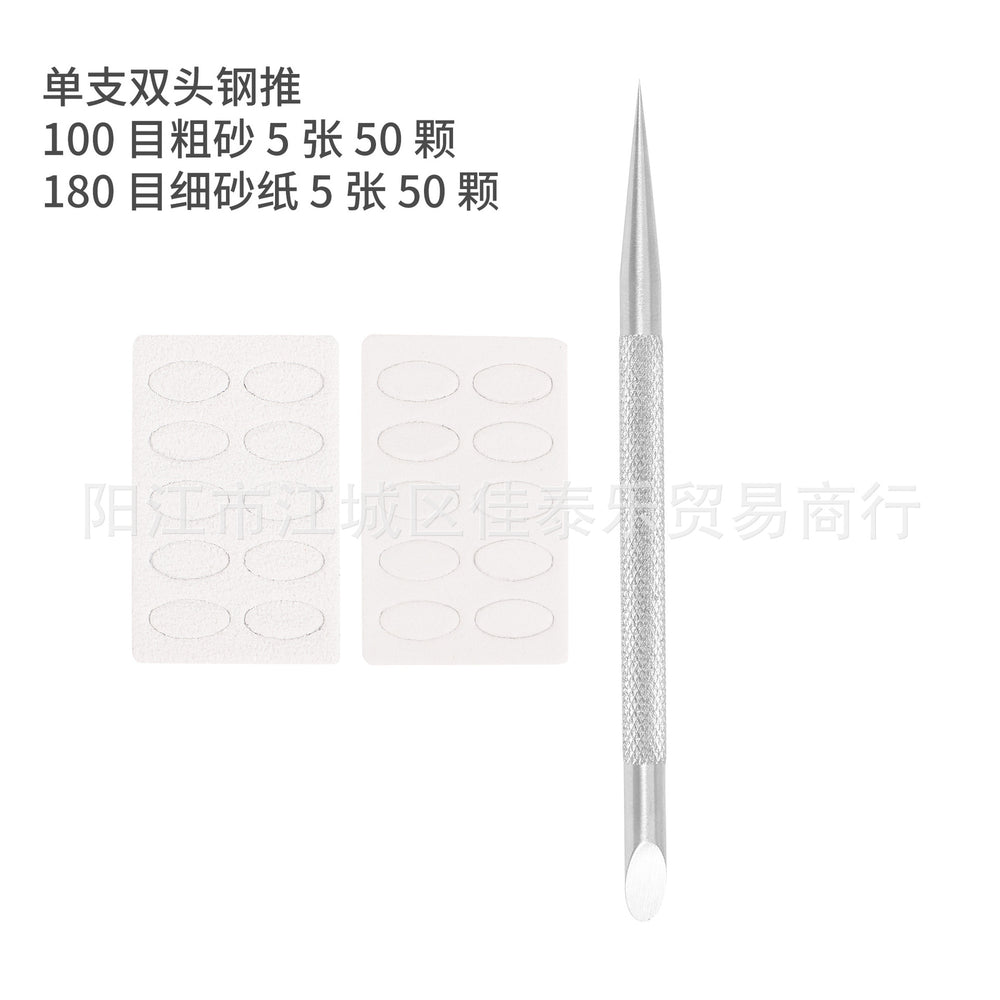 Manicure tools, orange wood sticks, nail removal sticks, beveled steel pushers, dead skin pushers, dot drills, dot flower pens, beech wood sticks, special nail removal tablets