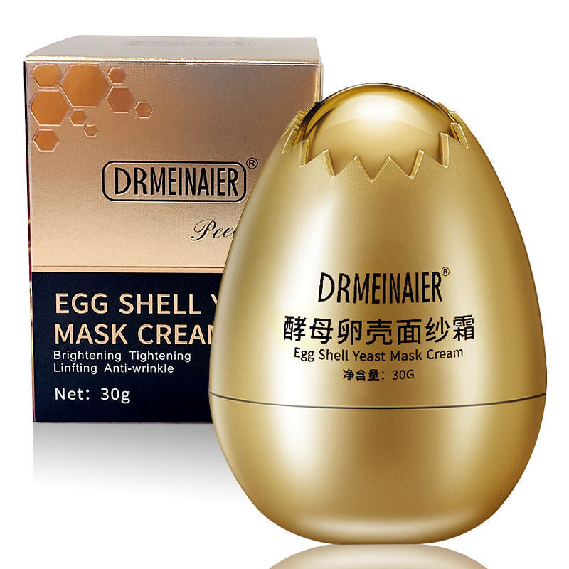 yeast eggshell veil cream collagen hydrating moisturizing lightening firming egg mask 30g - export quality