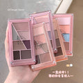 Gege bear layered eyeshadow palette - low saturation, shimmer, matte, blush & contour all-in-one