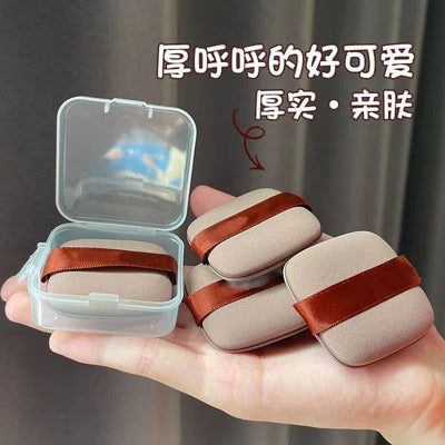 Little girl chocolate biscuit powder puff super soft and compliant wet and dry dual use air cushion powder puff liquid foundation sponge makeup powder puff