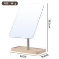 Desktop makeup casual iron desktop bamboo wood storage dormitory dressing table for home frameless vertical home mirror