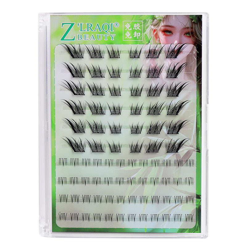 10 rows of lower eyelashes, glue-free false eyelashes, full series of fox-style su daji nature, no makeup, glue-free self-adhesive eyelashes
