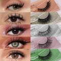 European and american style mixed eyelash set - 12 pairs faux mink lashes, short, dense, high-quality false eyelashes