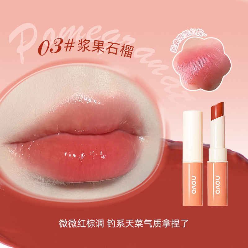 Novo colorful makeup: transformable lipstick - hydrating, moisturizing, exfoliating, reduces lip lines, warm-sensitive color changing lipstick