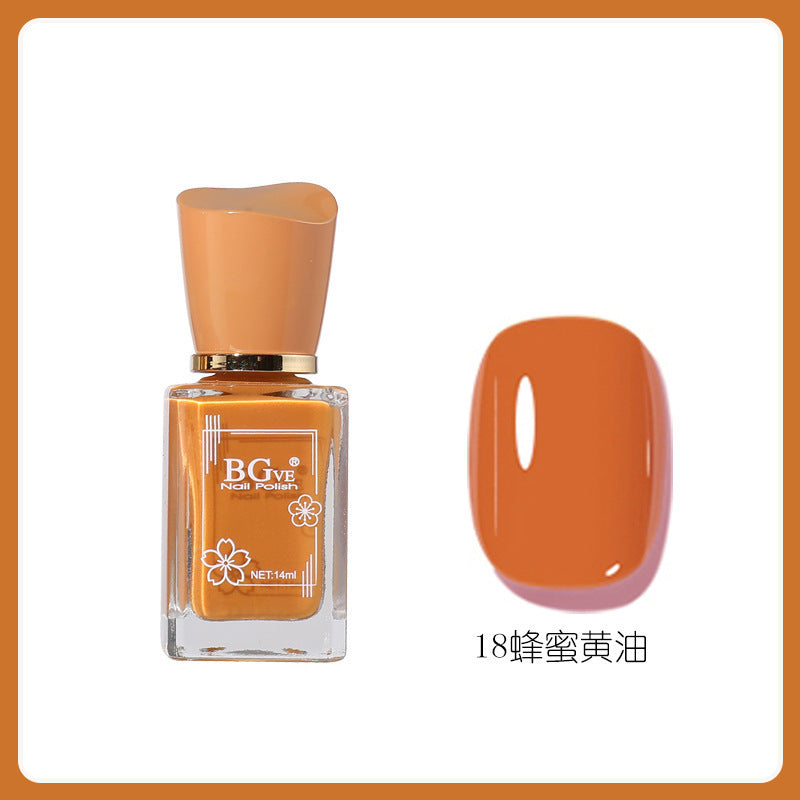 Oil-based nail polish, no-bake micro-gel, scented nail polish, long-lasting, quick-drying, nude color, non-peelable, nude color, sparkling nail polish