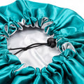 hot-selling color double-layer satin nightcap elastic elastic adjustment buckle round hat beauty hair care hat wash shower cap