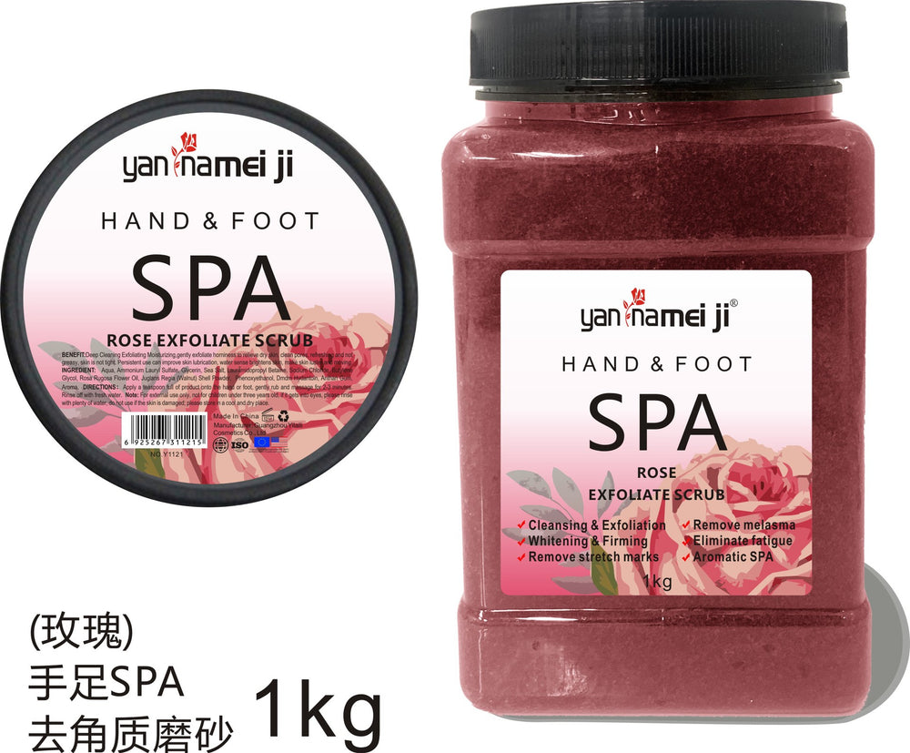 milk & honey moisturizing hand & foot spa rose scrub 1kg - cleansing, rejuvenating, exfoliating - export quality