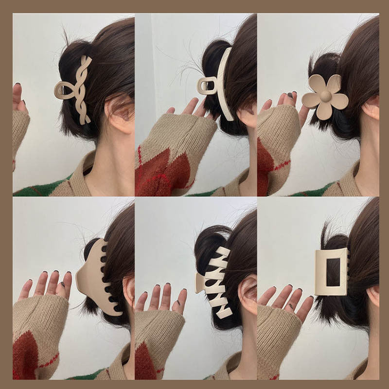 Springnew arrivaleasiest for match cross cut out hair grip milk tea coffee color elegant grip clip hairpin casual hairpin hair accessories