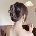 Original bowknot metal large claw clip for women - perfect for thick hair, shark clip style, minimalist design, elegant hair accessory