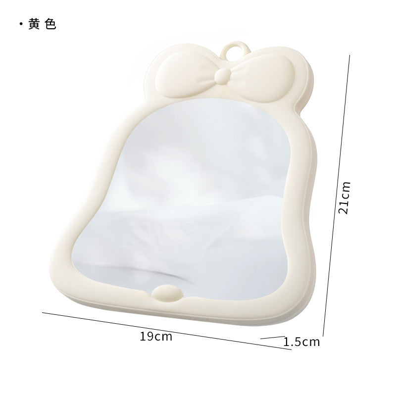 Bow foldable student plastic storage cosmetic mirror dormitory for home desktop vertical cute home table mirror