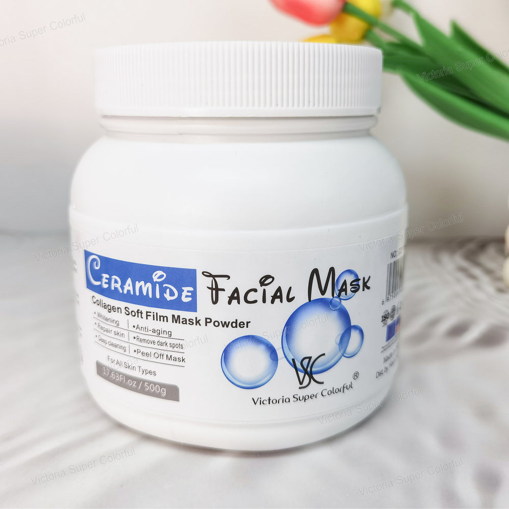rose soft mask powder moisturizing and hydrating bottled facial mask powder factory processing export wholesale 500g