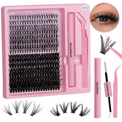 European and american style false eyelash kit - diy segmented fishtail fairy lashes, natural simulation eyelash extension kit