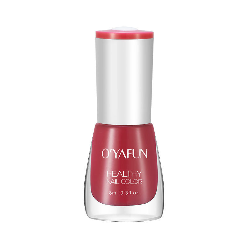 New ouyafei water-based nail polish, no baking required, quick-drying, peelable, 8ml, student-friendly clear top coat, wholesale