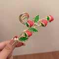 New arrival strawberry back head hair clip classy large shark clip classy hair clip female headwear summer large size