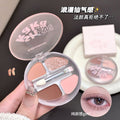 Makeup kakashow smart four-color lying silkworm palette for women matte pearlescent fine shimmer stereo brightening multi-functional eye shadow palette