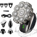 Nine-blade bald head handy gadget five-in-one hairdresser magnetic detachable washable blade beard and nose hair trimmer