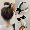 K-styleelegant pearl ball head clip hair clip women's back of head hairdressing handy gadget hair accessories headgear women's shark clip