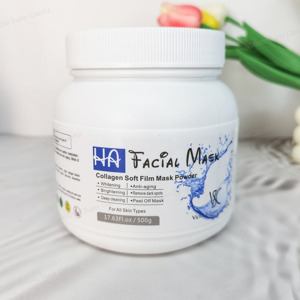 rose soft mask powder moisturizing and hydrating bottled facial mask powder factory processing export wholesale 500g
