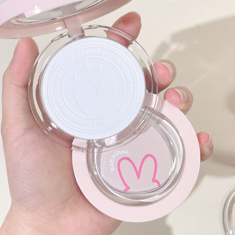 Makeup kakashow soft focus setting powder oil control long-lasting waterproof non-removing makeup concealer powder large white cake loose powder
