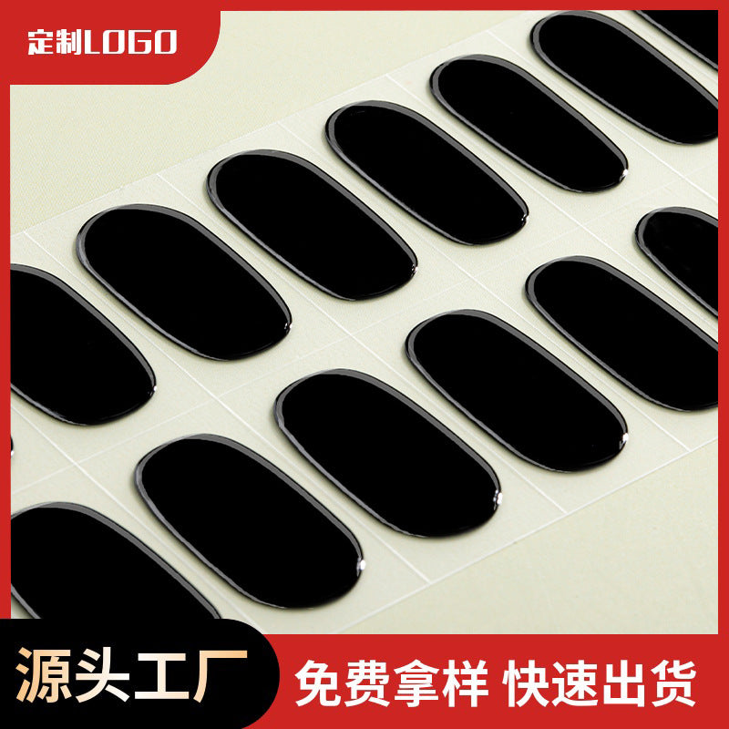 Zhengxiang factory customized no-bake gel nail art stickers solid color european and american photo lamp nail stickers amazon foreign trade wholesale