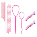 hot-selling hair styling tool suit steel needle tip tail comb hook hair comb comb hair pulling needle hair braider crocodile hair clip