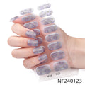 Zhengxiang personalized french gel manicure stickers hot glitter powder fashionuv baking lamp hardening semi-cured nail stickers