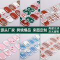 european and american christmas semi-cured gel nail stickers waterproof cartoon kids cute 3d manicure stickers personalized