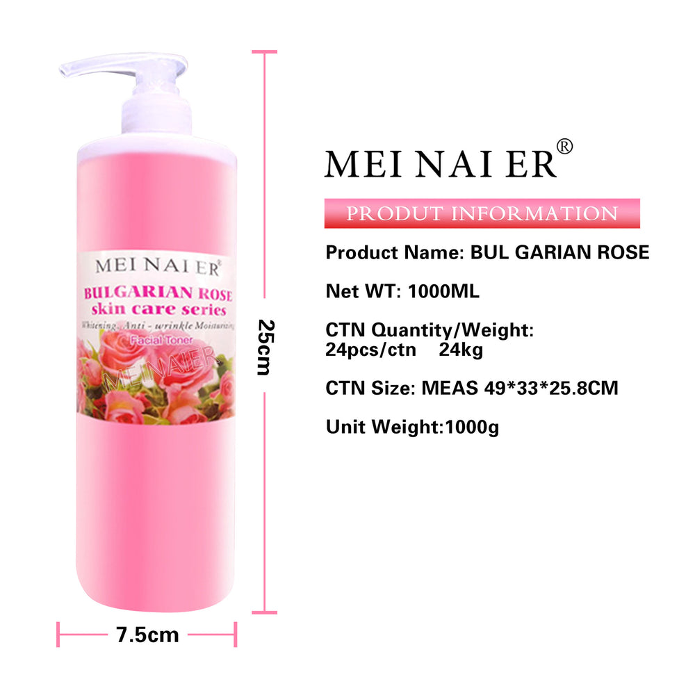 rose water toner moisturizing refreshing oil control hydrating pores brightening firming rose toner 1000ml