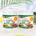 licorice scrub - exfoliating, moisturizing, smoothing, cleansing, and deep cleansing skincare for face and body