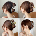Frosted acrylic hair clip for women, large size, eleganceelegant shark clip, back of head hairpin clip, headwear hairpin