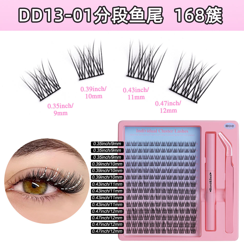 cluster false eyelashes suit european and american style asian thick extended eyelashes bundle combinationcluster lash