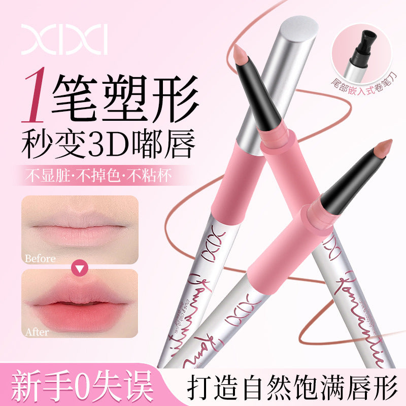 Xixi velvet mousse lip liner comes with a pencil sharpener, matte matte to outline the lip shape, long-lasting and non-fading