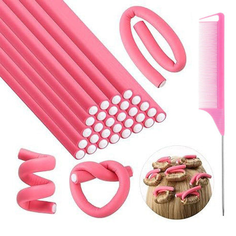 universal bar 24cm 31-piece curly hair set pointed tail comb hairdressing big wave factory straight hair curly