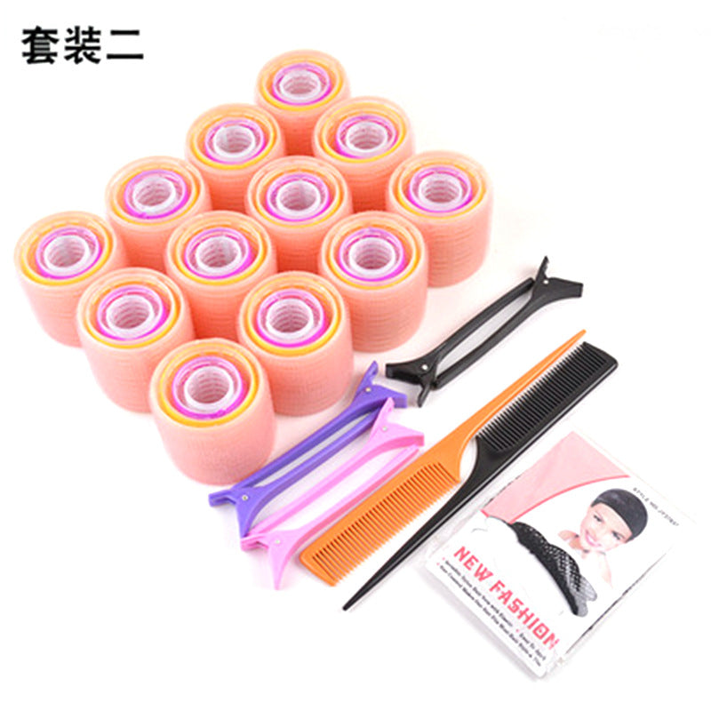 Dionylon hair curler package cross-border lazy curling barrel comb clip pvc packaging ready stock manufacturer direct supply