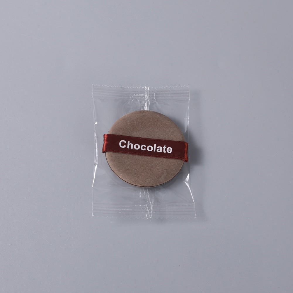 Little girl chocolate biscuit powder puff super soft and compliant wet and dry dual use air cushion powder puff liquid foundation sponge makeup powder puff