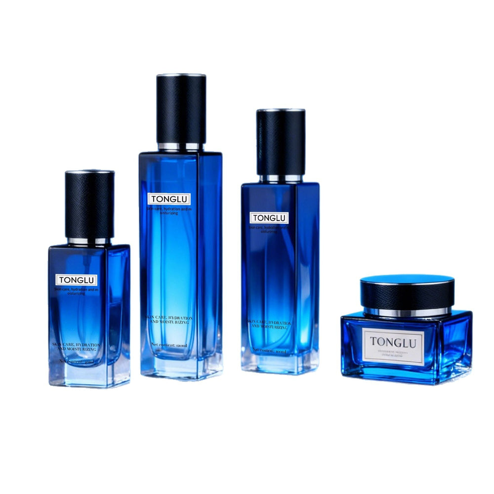Customizable 120ml square bottle set for skincare products (lotion, essence, cream) - wholesale direct from manufacturer