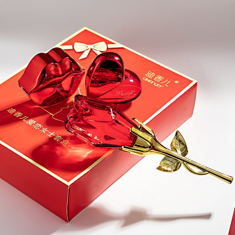 Dixianger love women's perfume set - rose heart sweet kiss long-lasting fragrance - perfect birthday gift for her