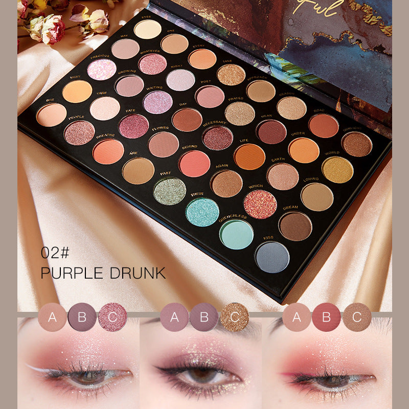 Novo 40-color eyeshadow palette - complete set for beginners, students, and everyday wear. affordable, natural, and earth-toned eyeshadow