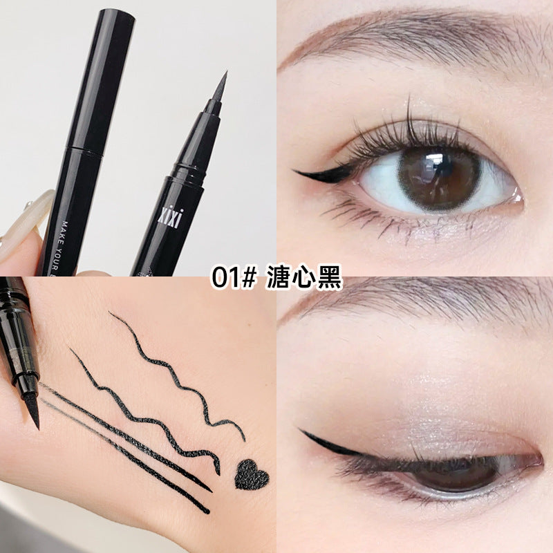 Xixi rich eyeliner liquid pen for women beginners - waterproof, sweat-proof, long-lasting, smudge-proof black & brown eyeliner