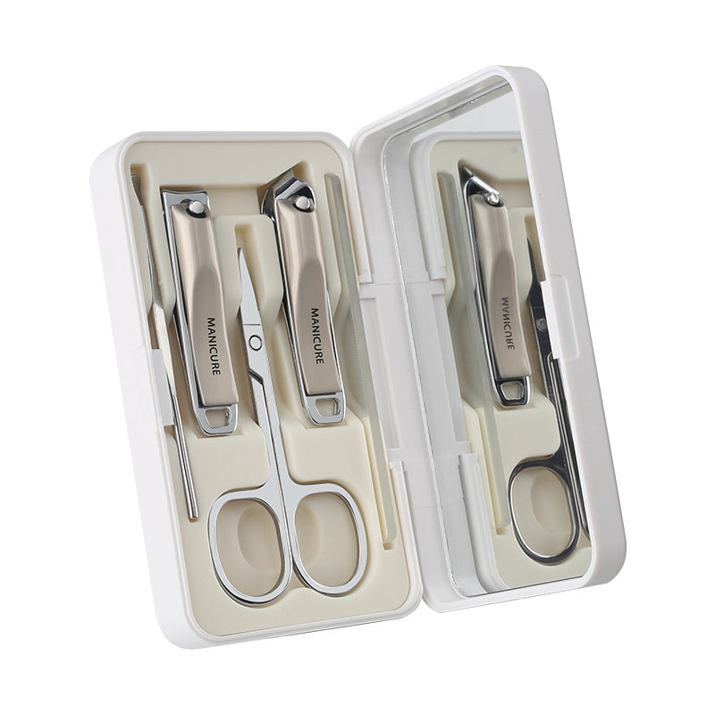 Simple high-quality nail clippers 5-piece set ear scoop oblique nail clippers eyebrow scissors manicure tool suitin stock