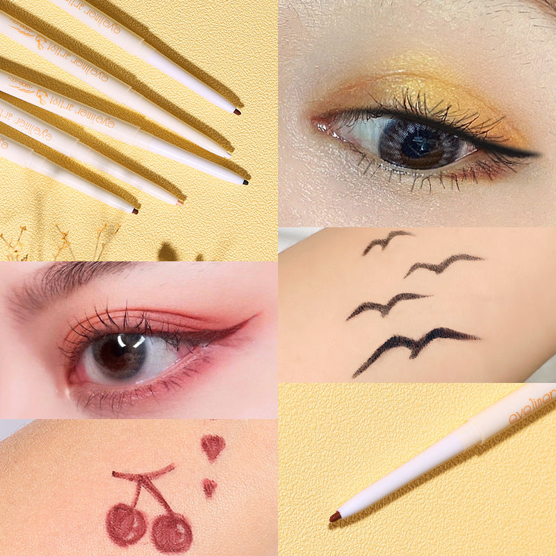 Wodwod eyeliner gel pen for women, ultra-fine, long-lasting, waterproof, smudge-proof, beginner-friendly, under-eye brightening, lower eyelid definition